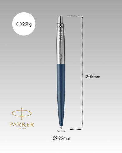 Parker Jotter XL Ballpoint Pen - Matte Blue / Chrome Trim