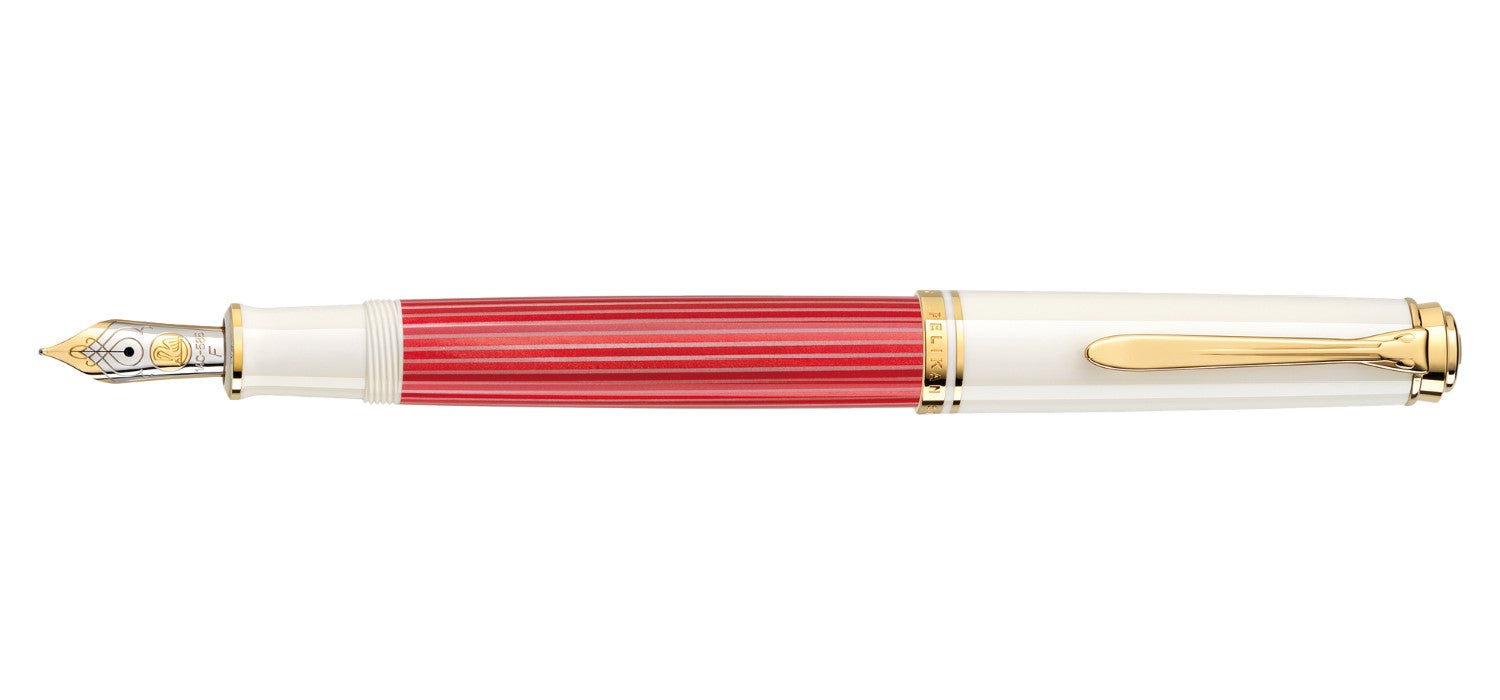 Pelikan Souveran M 600 Fountain Pen - Red-White - Special Edition