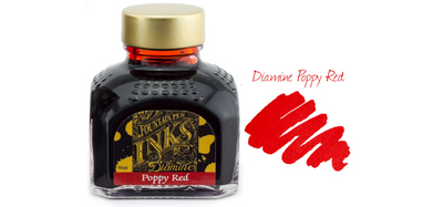 Diamine Ink Bottle 80ml - Red Shades - Assorted Colours