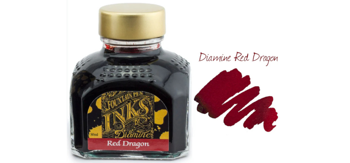 Diamine Ink Bottle 80ml - Red Shades - Assorted Colours