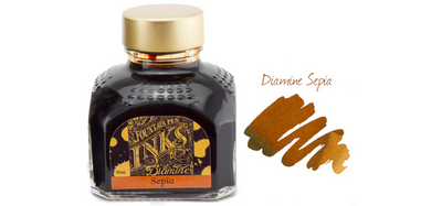 Diamine Ink Bottle 80ml - Brown Shades - Assorted Colours