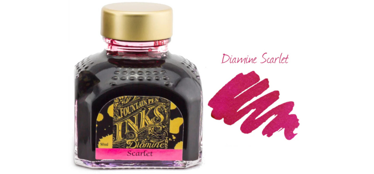 Diamine Ink Bottle 80ml - Red Shades - Assorted Colours