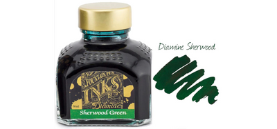 Diamine Ink Bottle 80ml - Green Shades - Assorted Colours