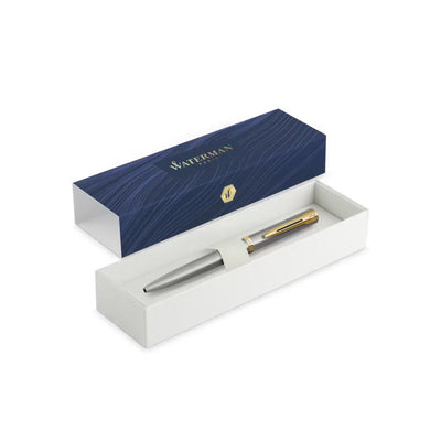 Waterman Impression Ballpoint Pen - Stainless Steel / Gold Trim