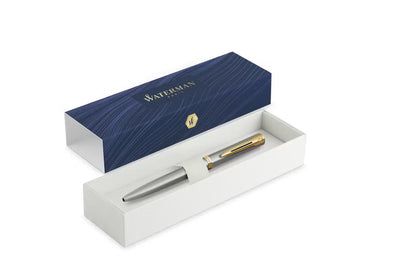 Waterman Impression Ballpoint Pen - Stainless Steel / Gold Trim