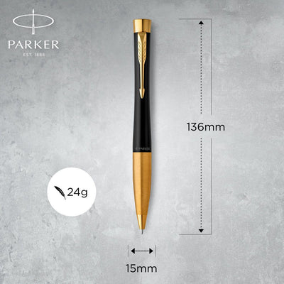 Parker Urban Fountain Pen and Ballpoint Pen Set - Muted Black / Gold Trim