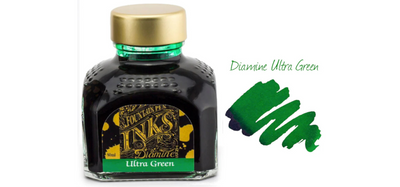 Diamine Ink Bottle 80ml - Green Shades - Assorted Colours