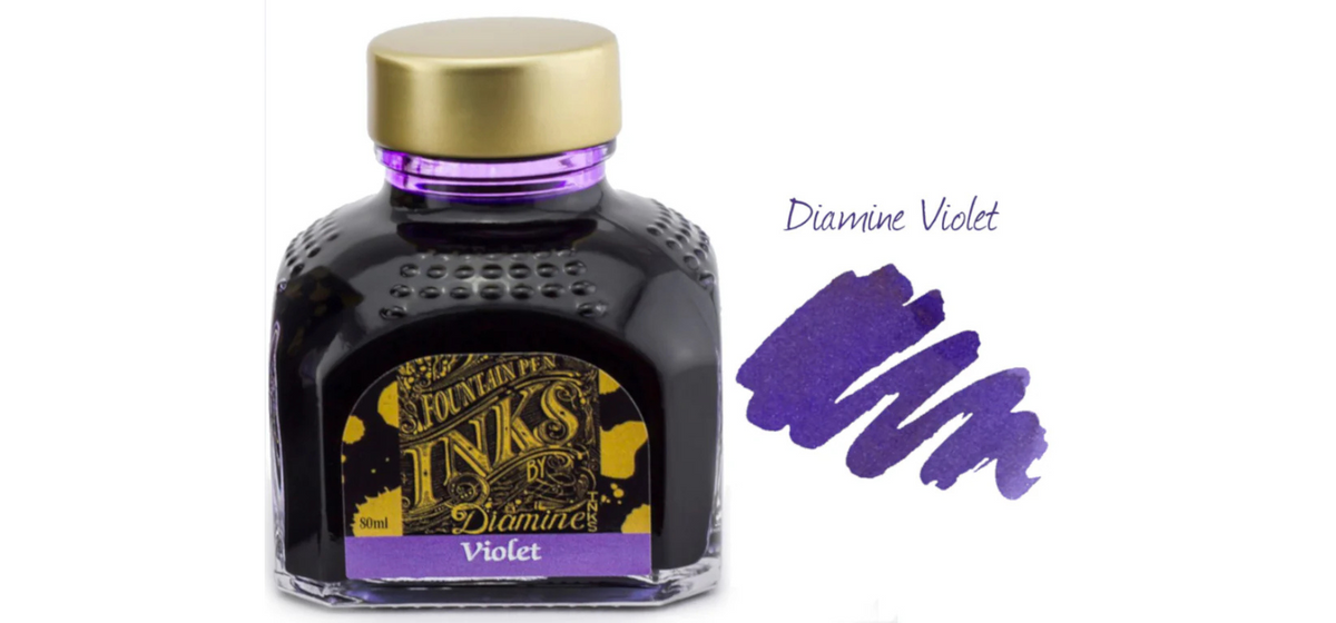 Diamine Ink Bottle 80ml - Purple Shades - Assorted Colours