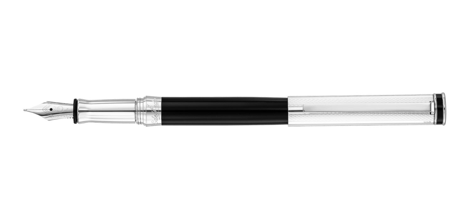 Waldmann Edelfeder Fountain Pen - Black Lacquer / Barleycorn Sterling Silver