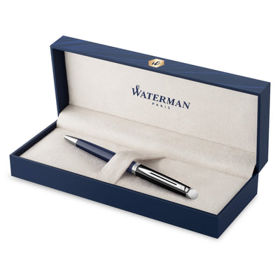 Waterman Hemisphere Colour Blocking Ballpoint Pen - Black & Blue / Palladium Trim - Special Edition