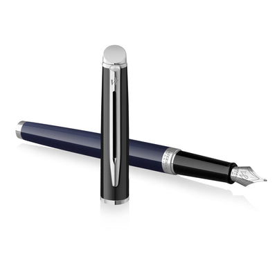 Waterman Hemisphere Colour Blocking Fountain Pen - Black & Blue / Palladium Trim - Special Edition