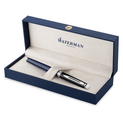 Waterman Hemisphere Colour Blocking Fountain Pen - Black & Blue / Palladium Trim - Special Edition