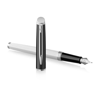Waterman Hemisphere Colour Blocking Fountain Pen - Black & White / Palladium Trim - Special Edition