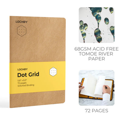 LOCHBY A5 Journal Notebook - Dot Grid
