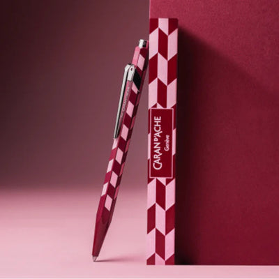 Caran dAche 849 Mosiac Ballpoint Pen - Garnet Red