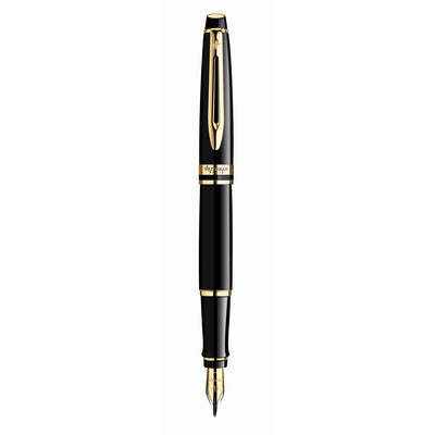 Waterman Expert Fountain Pen - Black Lacquer / Gold Trim