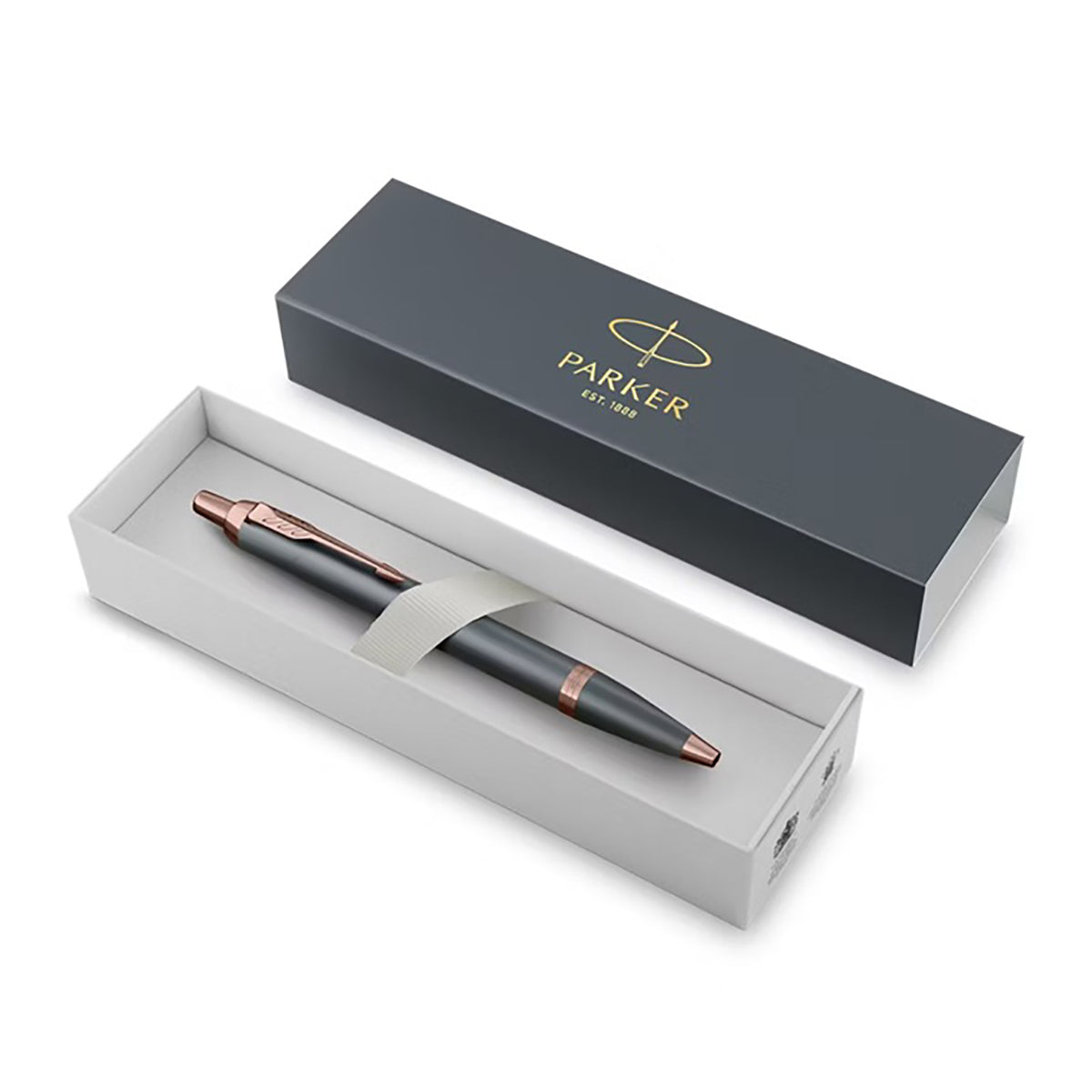 Parker IM Ballpoint Pen - Slate / Pink Gold Trim