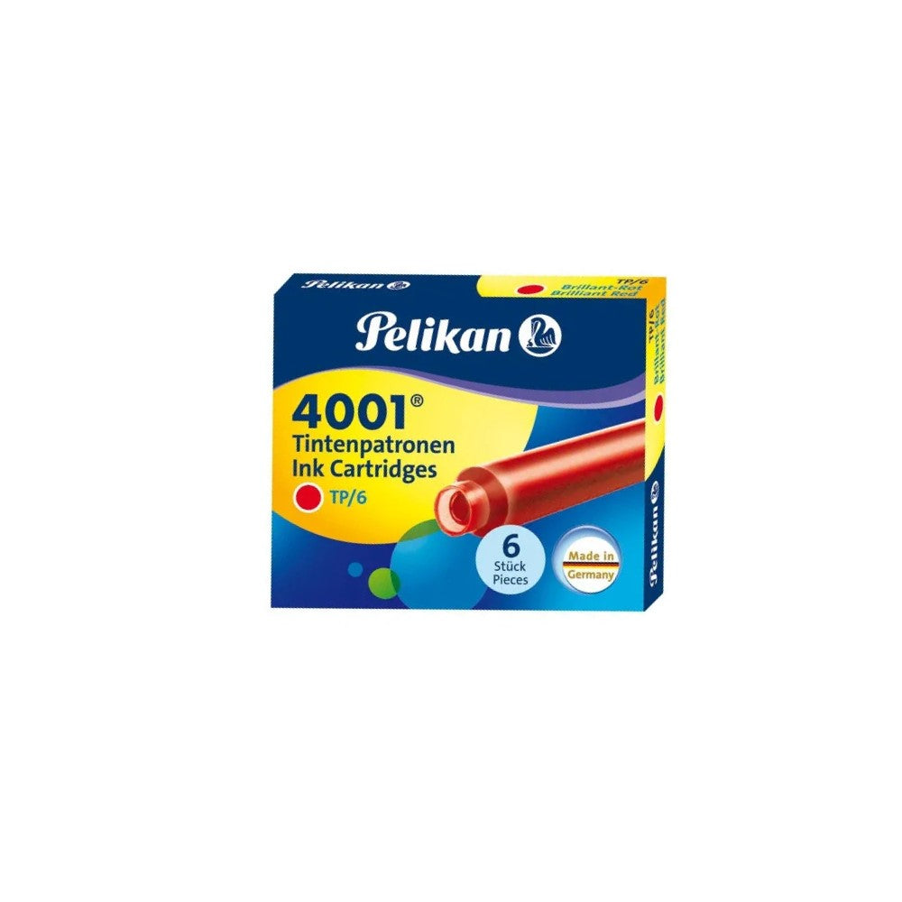 Pelikan 4001 TP/6 Ink Cartridges Pack of 6 - Assorted