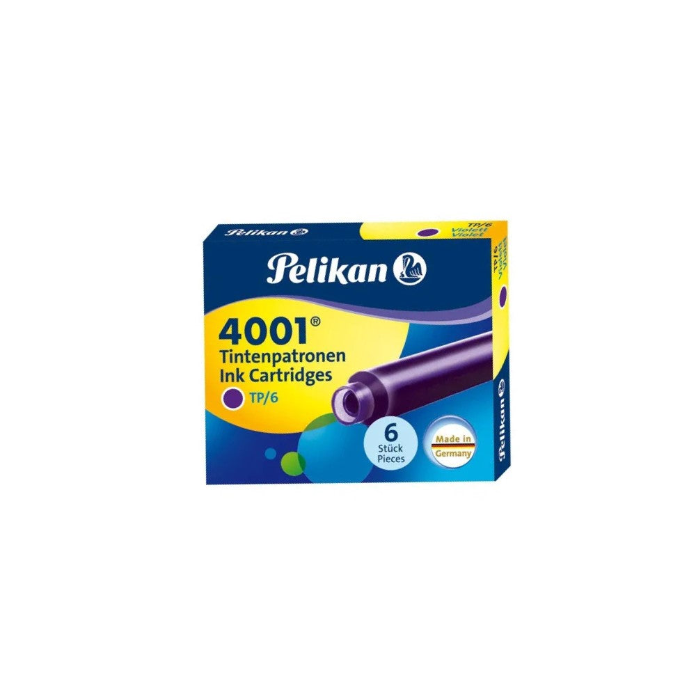 Pelikan 4001 TP/6 Ink Cartridges Pack of 6 - Assorted