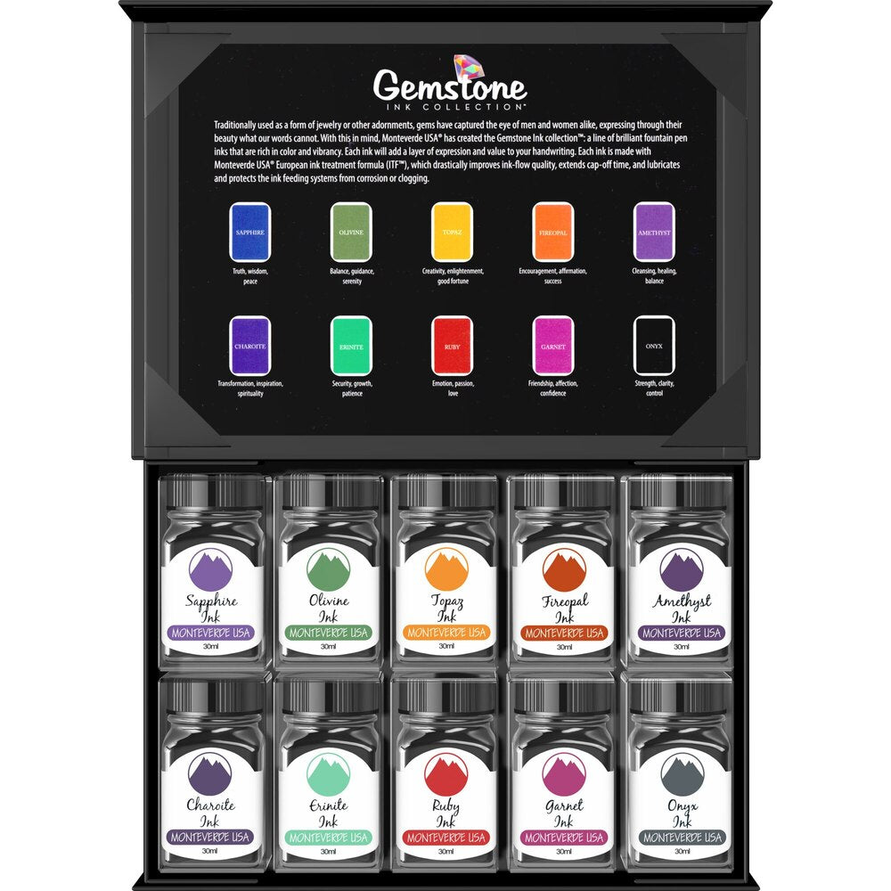 Monteverde Ink Bottle Gift Set (10 X 30ml) - Gemstone