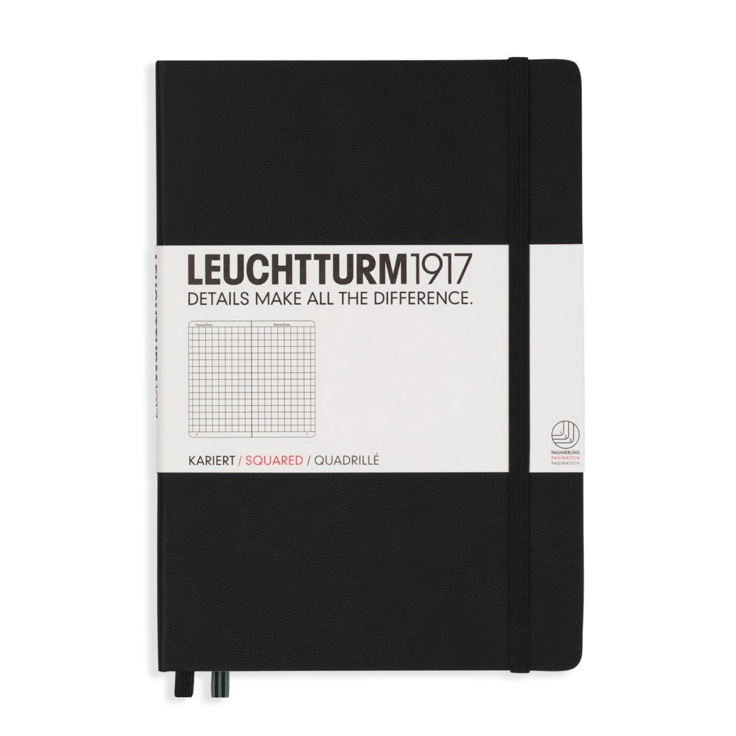 Leuchtturm 1917 Notebook Hard Cover A5 Grid - Assorted Colours