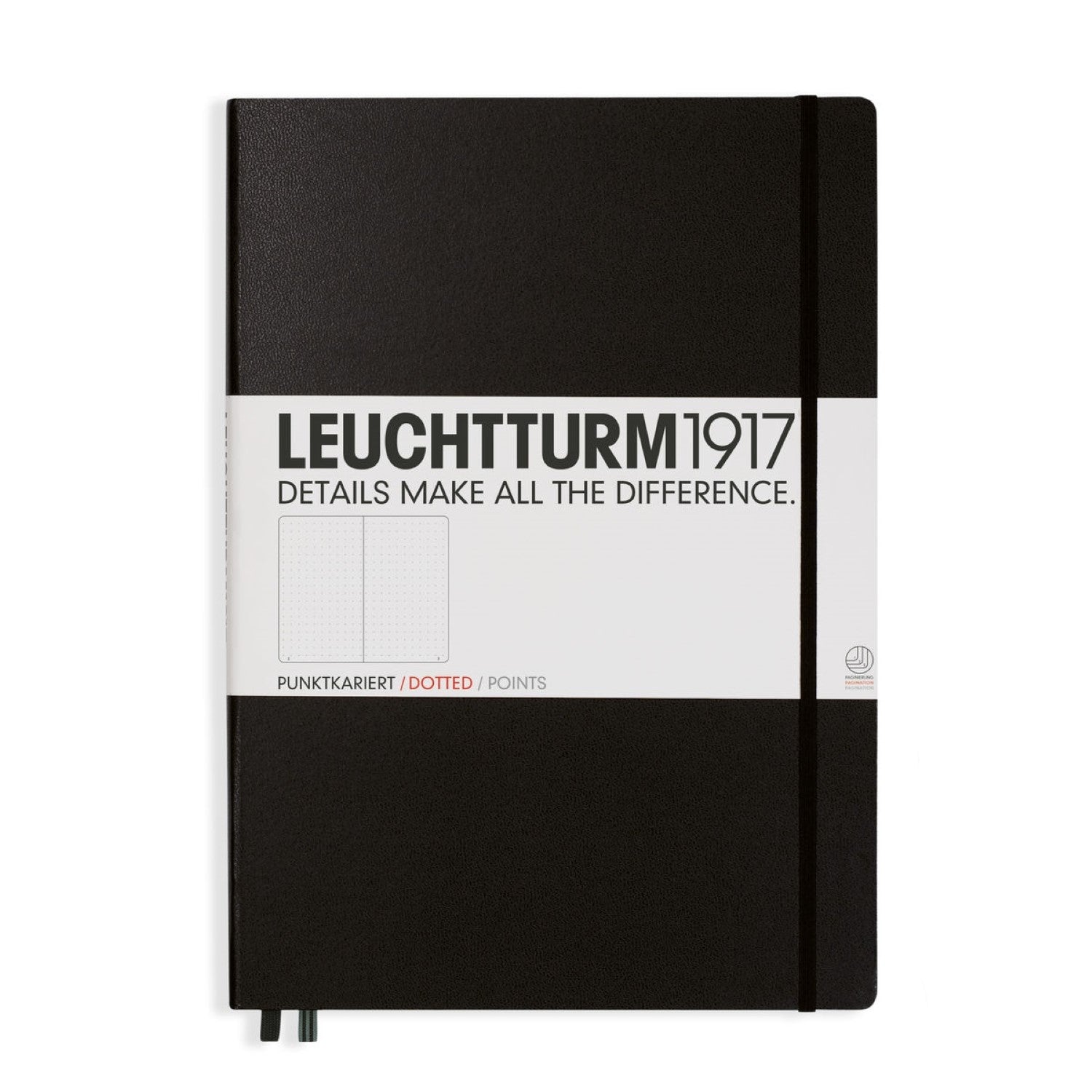 Leuchtturm 1917 Notebook A4 Master Dot Grid - Black