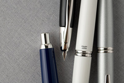 Pilot Capless Fountain Pen - Black / Silver Trim