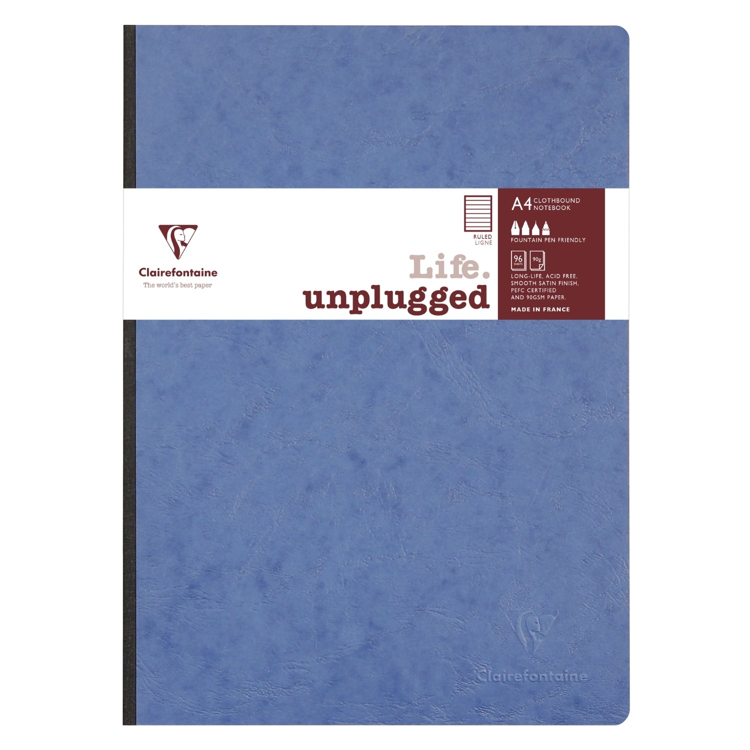 Clairefontaine Essentials Notebook Clothbound A4 Lined - Blue
