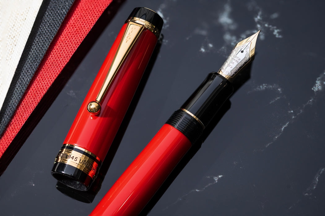 Pilot Custom 845 Urushi Fountain Pen - Red