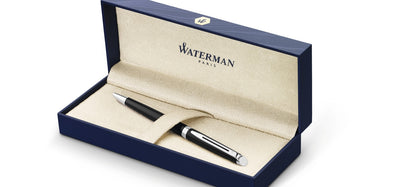 Waterman Hemisphere Ballpoint Pen - Black Lacquer / Chrome Trim