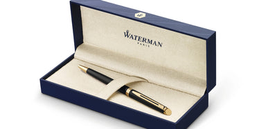 Waterman Hemisphere Ballpoint Pen - Black Lacquer / Gold Trim