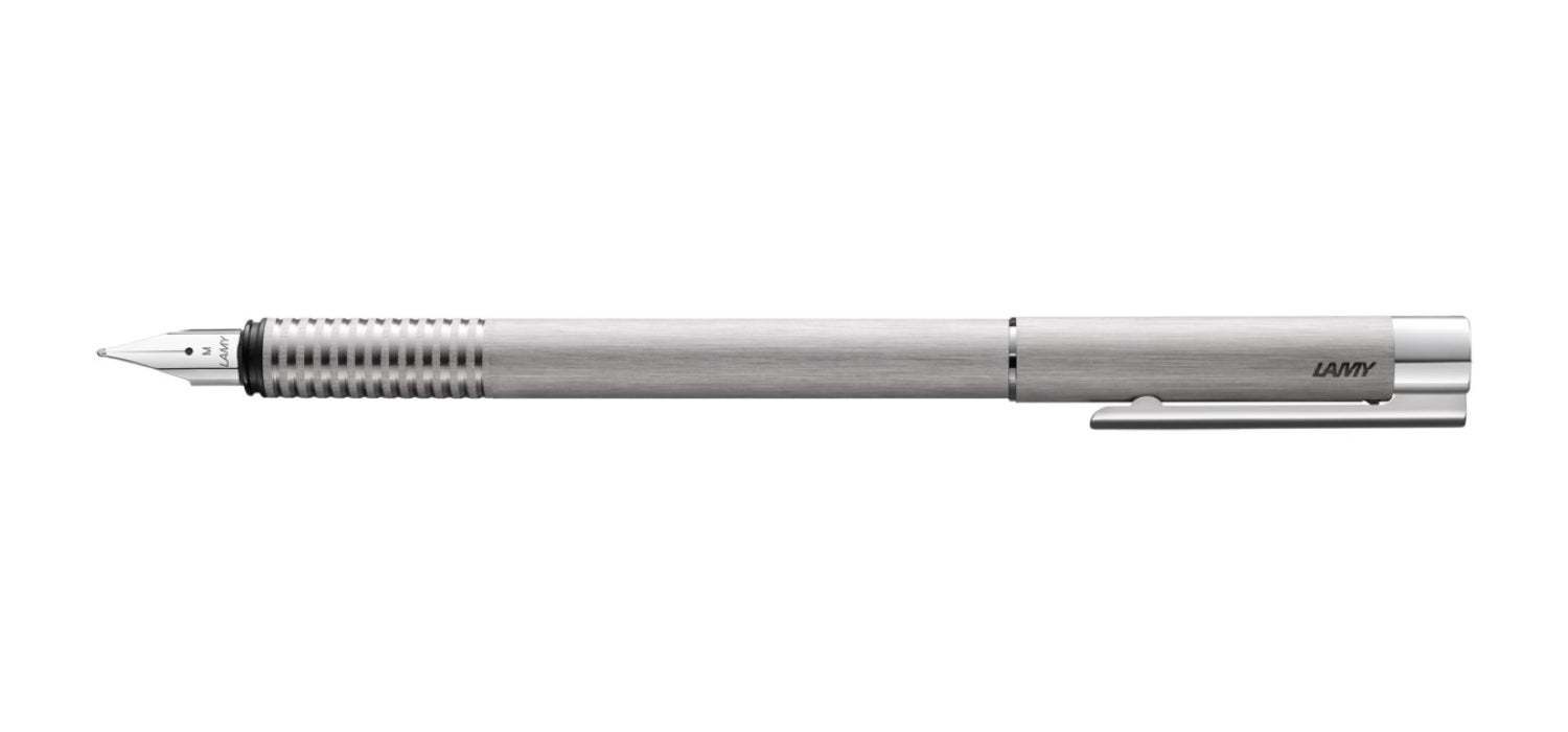 LAMY Logo Fountain Pen - Brushed Stainless Steel