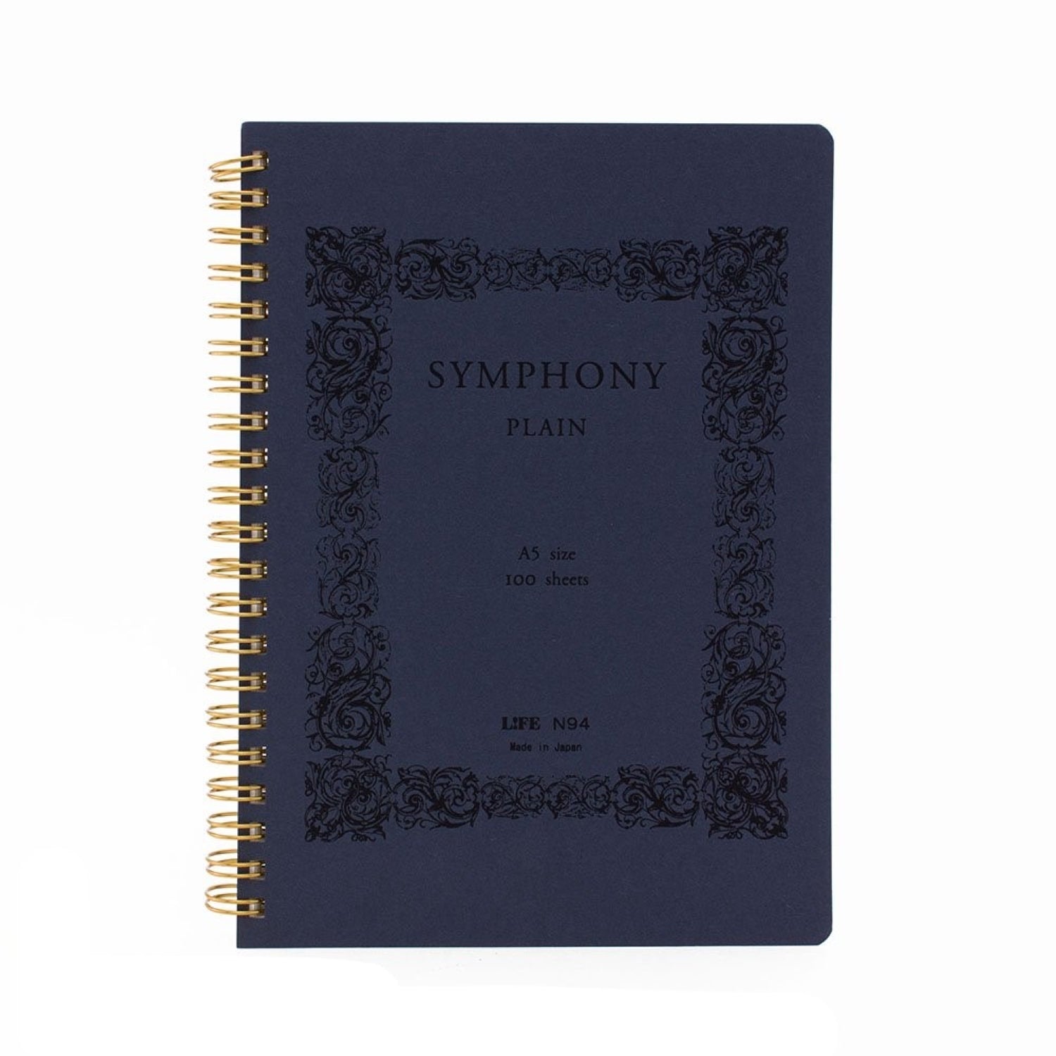 Life Stationery Symphony Notebook A5 Plain - Navy