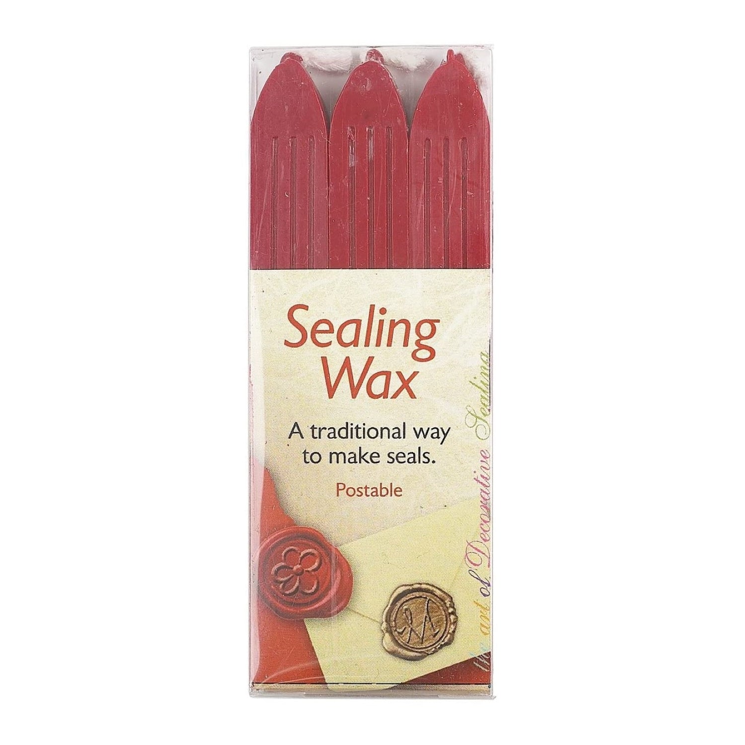 Manuscript Sealing Wax Sticks Pack of 3 - Red