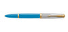 Parker 51 Premium Fountain Pen - Turquoise / Gold Trim