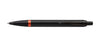 Parker IM Vibrant Rings Ballpoint Pen - Satin Black / Flame Orange