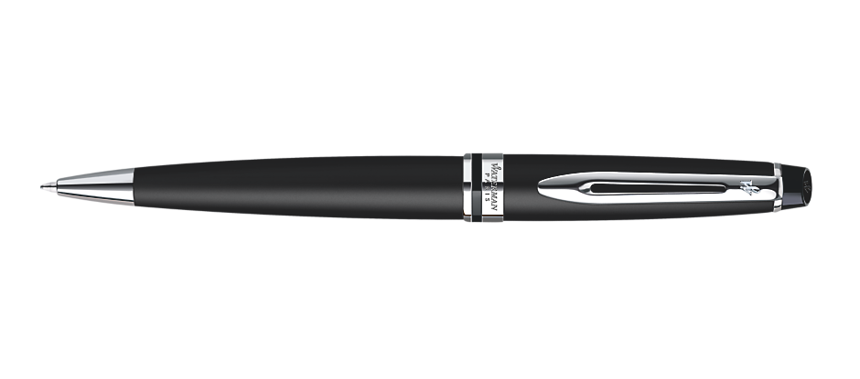 Waterman Expert Ballpoint Pen - Matte Black / Chrome Trim