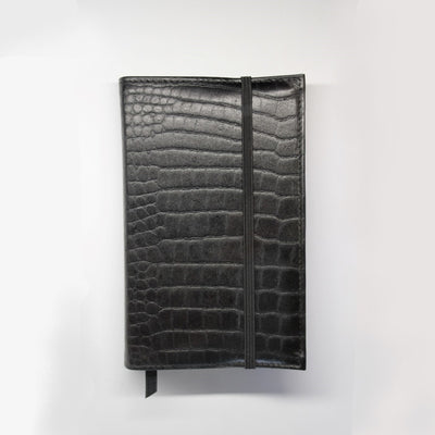Visentin Leather Notebook Cover A6 Croc + Rhodia Webby Lined Notebook