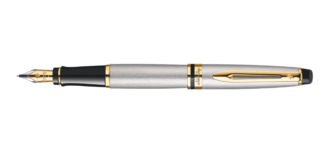 Waterman Expert Fountain Pen - Stainless Steel / Gold Trim