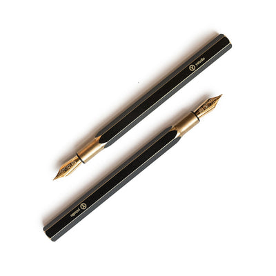 YSTUDIO Brassing Desk Fountain Pen - Black & Brass