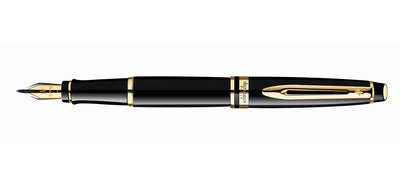 Waterman Expert Fountain Pen - Black Lacquer / Gold Trim