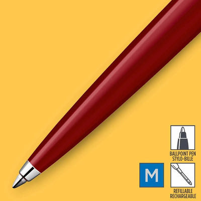 Parker Jotter Ballpoint Pen Hangsell - Kensington Red / Chrome Trim