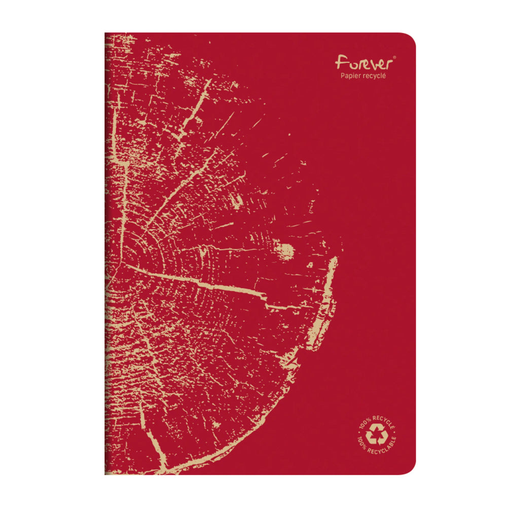 Clairefontaine Forever Notebook 100% Recycled A4 Lined - Red