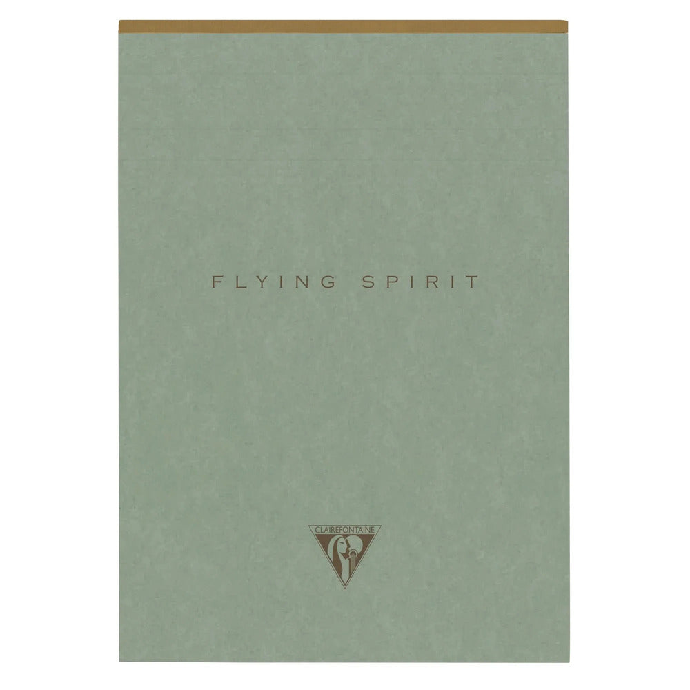 Clairefontaine Flying Spirit Notepad A5 Lined - Eucalyptus Green