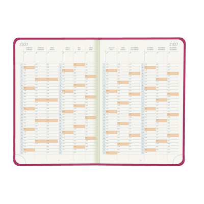Rhodia 2027 Hard Cover A5 Weekly Horizontal Webplanner - Fuchsia