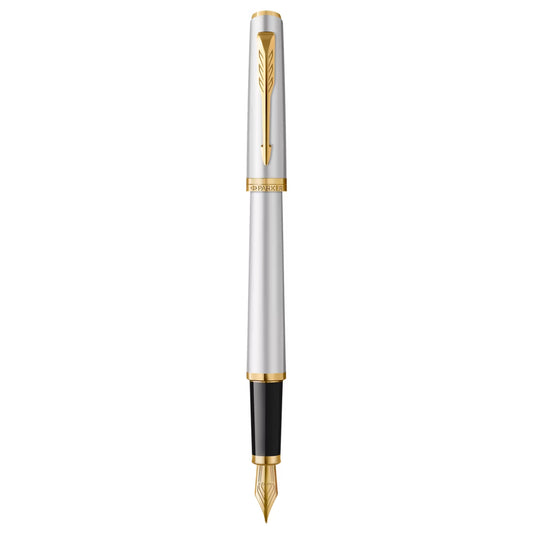 Parker Meridian Fountain Pen - Chrome / Gold Trim