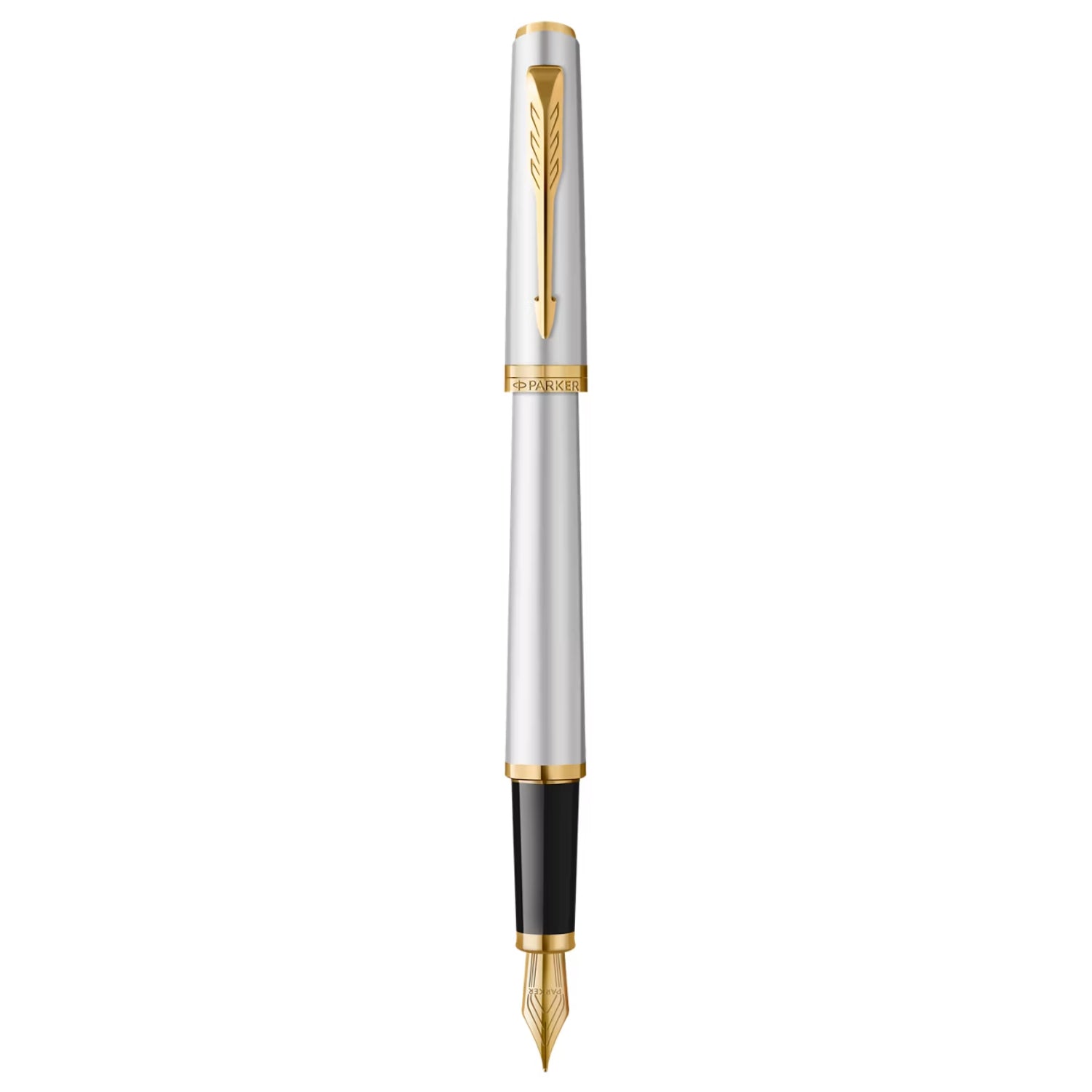 Parker Meridian Fountain Pen - Chrome / Gold Trim