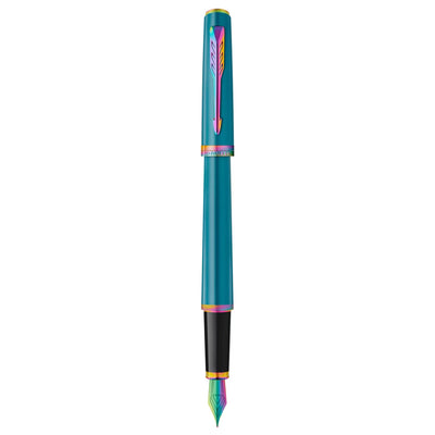 Parker Meridian Fountain Pen - Teal / Rainbow Trim