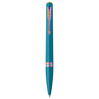 Parker Meridian Ballpoint Pen - Teal / Rainbow Trim