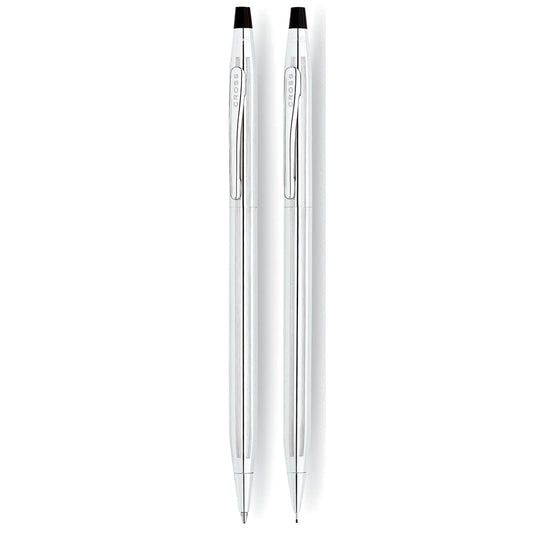 Cross Classic Century Ballpoint Pen & Mechanical Pencil Gift Set - Lustrous Chrome